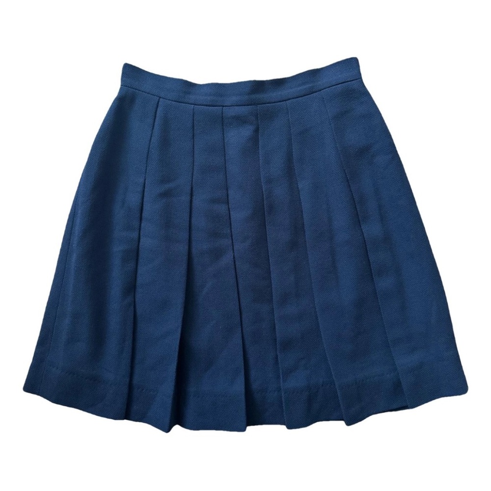 CHANEL Blue Pleated Skirt